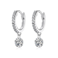 Pendientes Mujer in Plata Cubic Zirconia ETQHR01